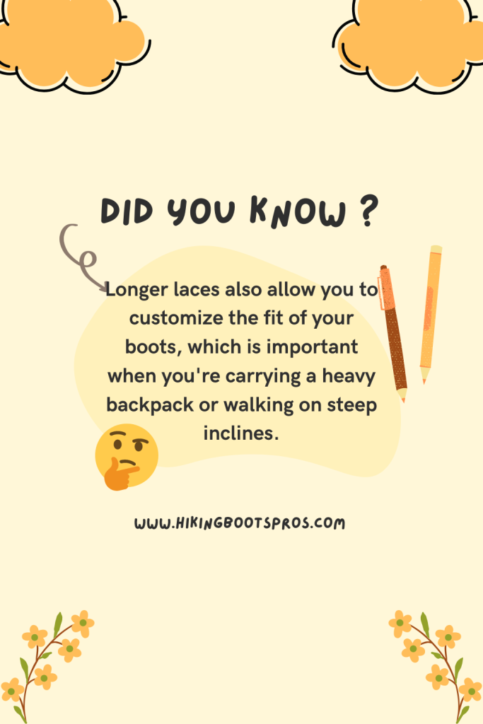 fact about long lace on hiking boots